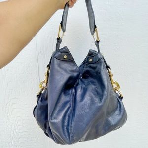 Rebecca Minkoff Mini Nikki Navy Leather Hobo Bag
